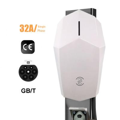 China EVSE 2 AC ev charger ocpp wallbox GB/T leval socket 32A 230v 7.2kw with Universal Plug and Play JSAC22032A-AC 01 for sale