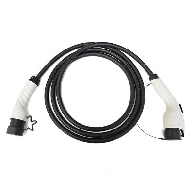 China AC Home Charging Two Sockets IEC62196 Type - 2 Male To Type - Socket 2 EV Female Charging Cable 32a for sale