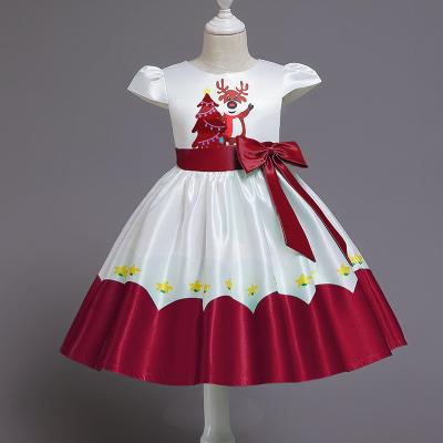 China Breathable Christmas Snowflake Princess Dress Tutu Skirt for Girls Dancing Birthday Party for sale