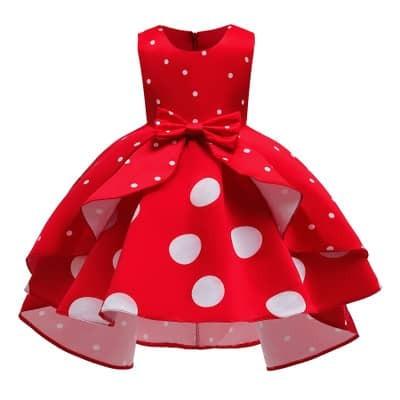 China New Breathable Fashion Polka Dot Kids Retro Princess Dress For Girls Party Performance for sale