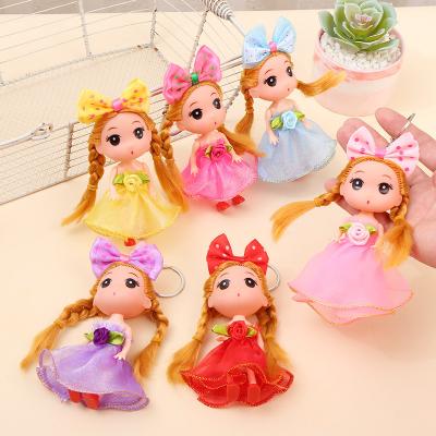 China Princess Doll Sweet 12cm Bowknot Princess Doll Toys Ornaments Key Chain Collections for sale