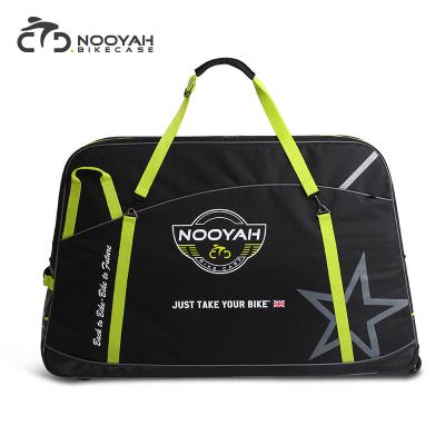 China 600X600D Heavy Duty Travel Recycling Boxes Bike Case Carry Bag Carry Polyester Bicycle Case For Road Mountain Triathlon Bike for sale