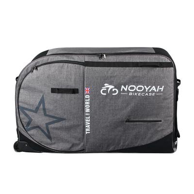 China OEM 600X600D Road Mountain Triathlon Bike Carry Box Heavy Duty Bicycle Travel Case Bag for sale