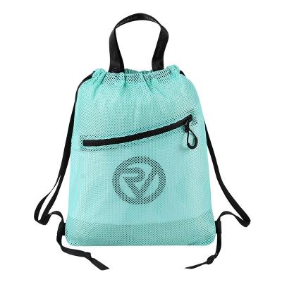 China Polyester Drawstring Mesh Gym Sack Sport Bag Backpack for sale