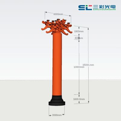 중국 반대로 서 있는 창조적인 360도 원통 모양 발광 다이오드 표시 지면 - 자외선 판매용