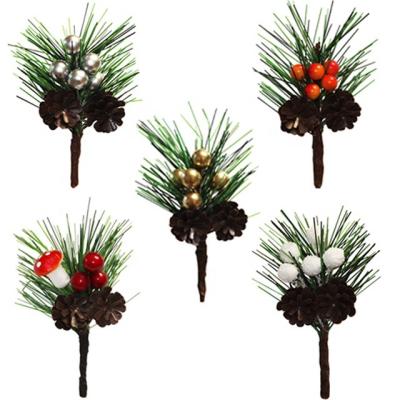 China Factory Artificial Christmas Pine Picks Of Christamas Decoration DIY Christmas Needles Pine Tree Gift Cheap Needle Christmas Pine Accessories for sale