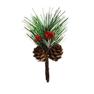 China Pvc.plastic Personalization Christmas Pine Needle Mini Christmas Tree Props Gift Box Decorative Simulation Flower Ornaments for sale