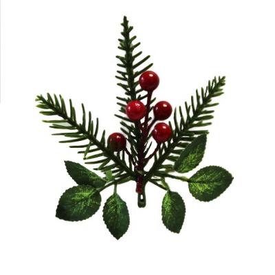 China Artificial Christmas Pine Picks Christmas Decoration Accessories Stems Christmas Tree Decorations Berries Pinecones Flower DIY Christmas Gift Accessories for sale