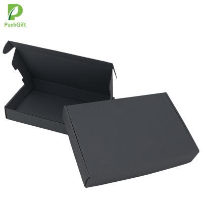 China Recycled Materials Custom Printed Recycled Corrugated Black Packaging Mailing Box Cardboard Box for sale