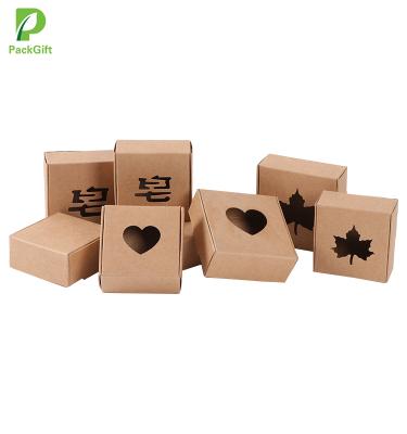 China Custom Size Recycled Paper Packaging Materials 2019 Mini Size Recycled Kraft Paper Box Soap for sale