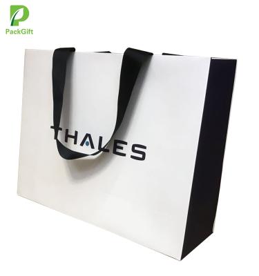 China Recycled Materials Printing Custom Paper Shopping Bags With Your Own Logo for sale