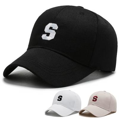 China JOINT 6 panel hat fabric feature unisex unisex adult sports caps outdoor casual baseball caps embroidery letter S for sale