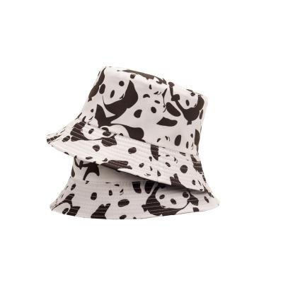 China Image Designer Reversible Custom Logo Allover Printed and Cotton Fisherman Bucket Hat With Embroidered Private Label Label for sale