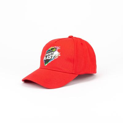 China Men's Women\`s Red Printed Low Profile Cotton Baseball Cap Hat for sale