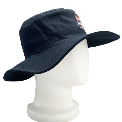 China High Quality Navy Cotton Character Bucket Hat Wide Brim 100% OEM ODM for sale