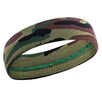 China Sporty Jacquard Headband Headband Wristband Set Sports Accessories Camouflage Design Unisex High Quality Custom Wholesale for sale