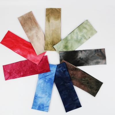 China Popular workout training soft turban tie dye headband yoga fitness exercise sublimation headband with custom logo for sale