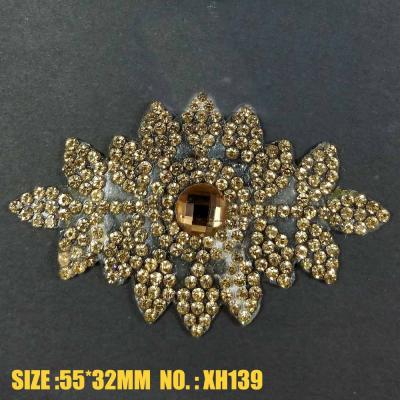 China Pointback LOCACRYSTAL Brand Hotfix Flower Design Glass Stone Patch For Clothes for sale