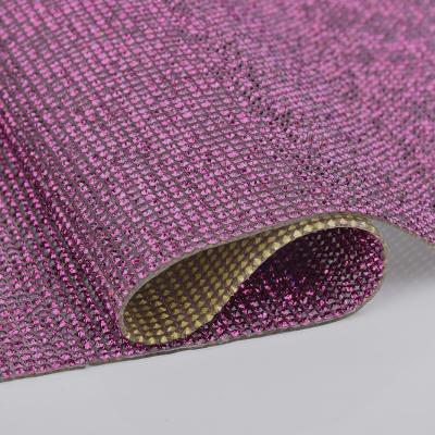 China Fuchsia Color Rhinestone Pointback Brand LOCACRYSTAL Balancing Mesh Hotfix Rhinestone Sheet for sale