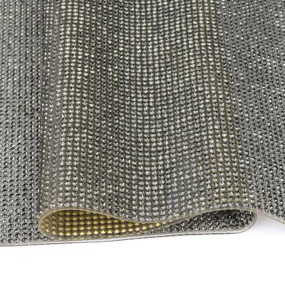 China Rhinestone Glass Mesh Hotfix Rhinestone Sheet Mesh Pointback Brand Dress Decoration LOCACRYSTAL for sale