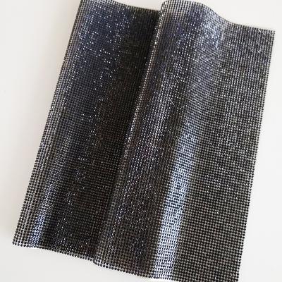 China Pointback Hotfix Adhesive Rhinestone Crystal Mesh Backing Pattern For Fabric for sale