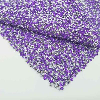 China LOCACRYSTAL Hot Pointback Brand Gule Stone Mesh Heat Press Resin Rhinestone Sheet for sale