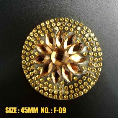 China New Pointback LOCACRYSTAL Brand Garment Shoes Decoration Hotfix Rhinestone Flower Patterns Iron On Appliques for sale