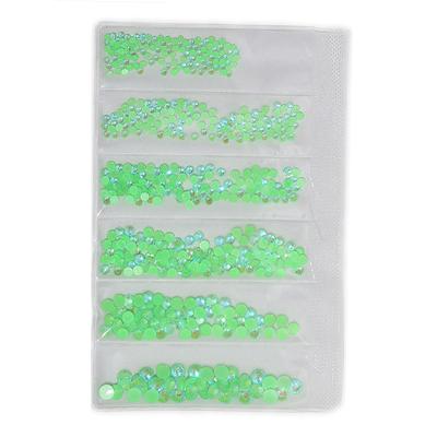 China LOCACRYSTAL Brand Flatback Nail Luminous Stone Glass Flatback Stone For Decoration for sale