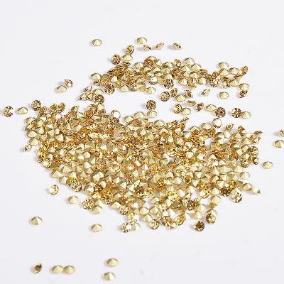 China Topaz Color Shoes Decoration Foil Pointbac Gold Back Brand Aluminum LOCACRYSTAL Glass Rhinestone for sale