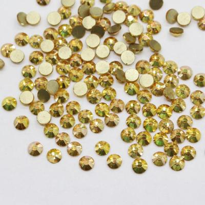 China LOCACRYSTAL Brand Flatback Fflat Back Glass Rhinestones Bulk Strass Clothes for sale