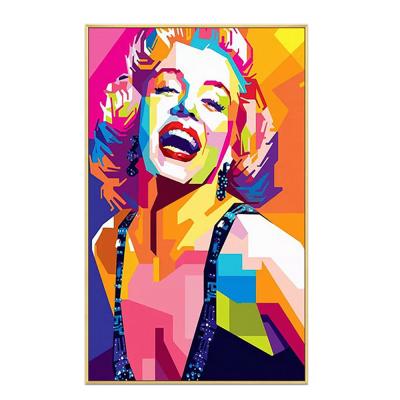 China Modern Home Canvas Wall Art Monroe Cloth Picture Girl Cartoon Oil Painting for sale