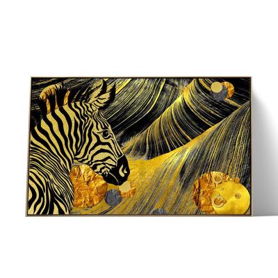 China Modern pure hand painted contemporary animal horse print wild painting pictures of horses art deco zoo for sale