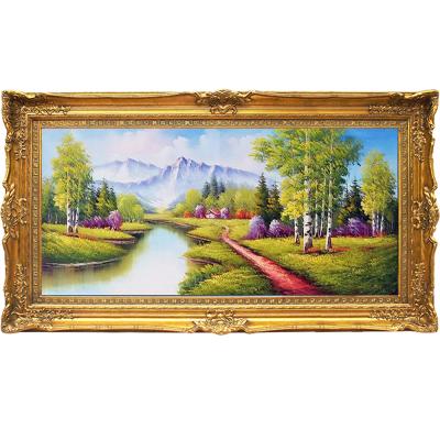 China Hot Selling Modern Beautiful Hand Painted Landscape Canvas Picture Modern Home Wall Art for sale