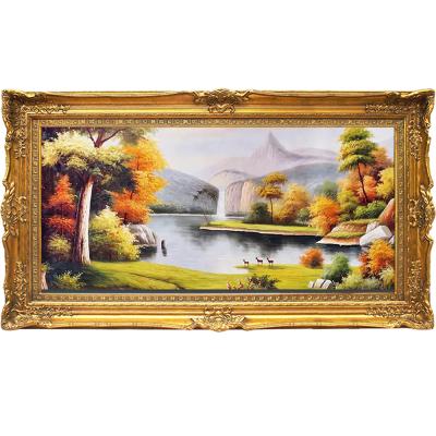 China Modern Made In China Hand Painted European Beautiful Oil Painting Landscape Paintings Autumn Canvas Wall Art for sale