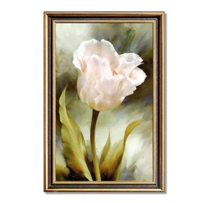 China High Quality Custom Classic Frame Acrylic Painting Flowers On Canvas for sale