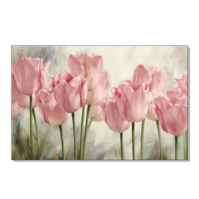 China Nice Handmade Oil Painting Classic Modern Pop Art Tulip Flower Pattern On Canvas for sale