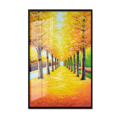 China The New Modern Design Wall Art Picture Natural Landscape Glass View Crystal Porcelain Painting for sale