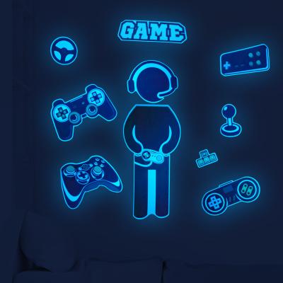 China Waterproof+Eco-friendly GAME sticker PET film AFG3535 GAME light decorative luminous game wall sticker for sale