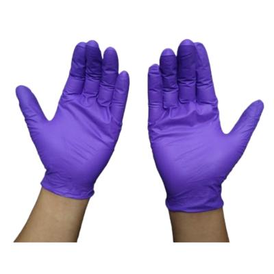 China Hotels Cleanroom Nitrile Gloves Ci Free In Bag Vacaum Powder Free In Bag Wafer Industry Use for sale