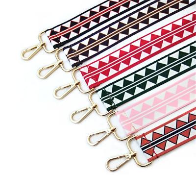 China Meetee B-J057 3.8cm Width Color Stripe Ribbon Eco-friendly Ladies Bag Accessories Adjustable Shoulder Strap for sale