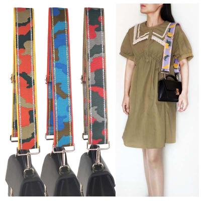 China Meetee B-S2132 Gold Friendly High-Grade Camouflage Thickened Webbing Shoulder Cross - Body Widened Bag Strap for sale