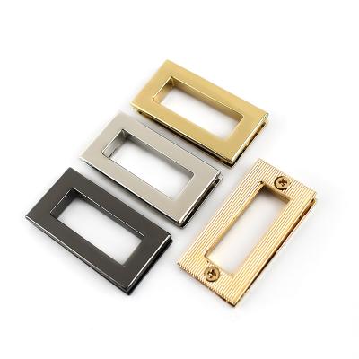 China New Fashion Meetee BF791 44*22.6mm Metal Leather Bag Hardware Accessories Screw Hole O Ring Zinc Alloy Square Buckle for sale