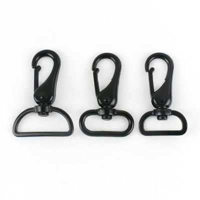 China Alloy Meetee BF635 Black Alloy Hook 25/32/38 Mm Buckles Accessories For Work Permit Trigger Clasp Snap Hook Bag Strap Swivel Dog Buckle for sale