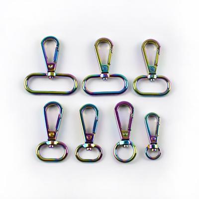 China Alloy Meetee F4-1 Custom 8-38mm Colorful Hook Loop Fashion Dog Collar Bag Chain Buckle Material Alloy Swivel Snap Hooks Buckles for sale