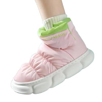 China LBK Winter Thick-soled Lovers Cushioning Down Cotton Warm Non-slip Breathable Indoor And Outdoor Slippers for sale