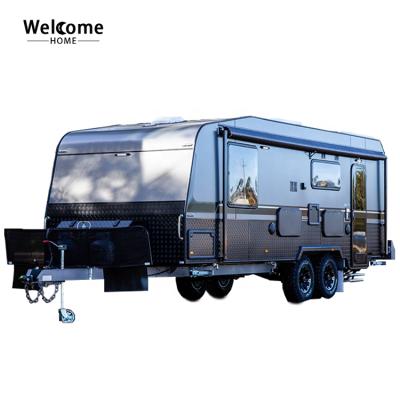 China New 2022 Australian Offroad Travel Trailer Sound Top Travel Trailer Camping Caravan With Shower And Toilet for sale