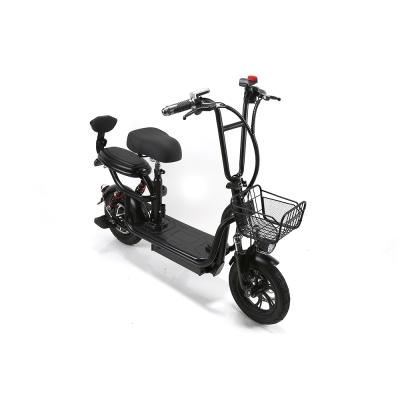 China 48V 500W Unisex Two Wheel Foldable Electric Scooter With Seat For Adults for sale