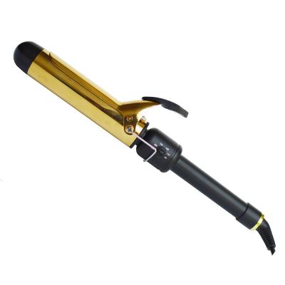 China Professional LED Display Gold Temperature Curling Iron Electroplating Adjustable Hair Curler 9mm; 13mm; 25mm; 32mm; 38mm for sale