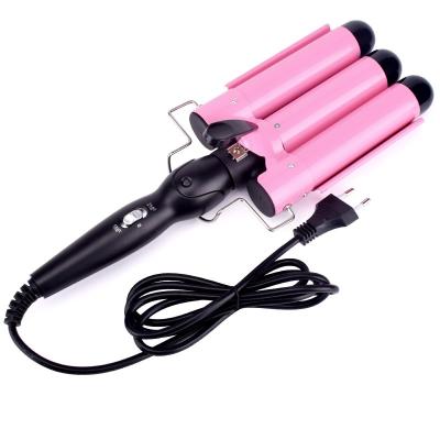 China Dry/Wet Using Professional Hair Triple Wave Ceramic Barrel Hair Curler Styling Tools Hair Styler Wand Hair Curling Iron for sale