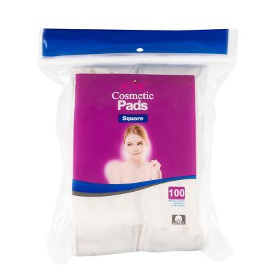 China 100pcs Cotton Facial Pads Soft/Soft/Safe Pure Cotton Place Cosmetic Pads In Ploybag For Makeup for sale